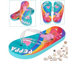 Peppa Pig Kleurige slippers/flip-flops voor meisjes, zwembadslippers voor meisjes