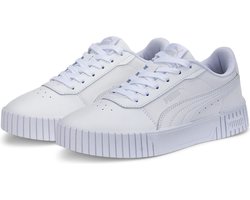 PUMA Carina 2.0 Jr Meisjes Sneakers - Puma White-Puma White-Puma Silver - Maat 39