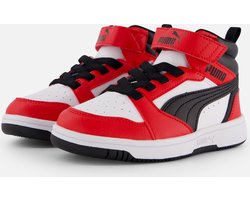 PUMA Puma Rebound V6 Mid AC+ PS Unisex Sneakers - PUMA White-PUMA Black-For All Time Red - Maat 28