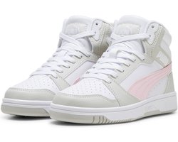 PUMA Puma Rebound V6 Mid Jr FALSE Sneakers - PUMA White-Frosty Pink-Sedate Gray - Maat 37.5