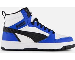 PUMA Puma Rebound V6 Mid Jr FALSE Sneakers - PUMA White-PUMA Black-Racing Blue - Maat 36