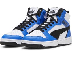 PUMA Puma Rebound V6 Mid Jr FALSE Sneakers - PUMA White-PUMA Black-Racing Blue - Maat 37