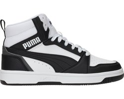 PUMA Puma Rebound V6 Mid Jr Unisex Sneakers - PUMA White-PUMA Black-Shadow Gray - Maat 39