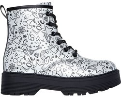 Skechers Gravlen Hi Meisjes Laarzen - Zwart/Zilver - Maat 28