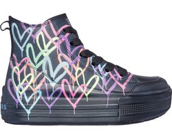 Skechers Hyperlift - Love Daze Meisjes Sneakers - Zwart/Multicolour - Maat 28