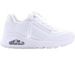 Skechers Uno Gen1 - Zip And Stride Meisjes Sneakers - Wit - Maat 28