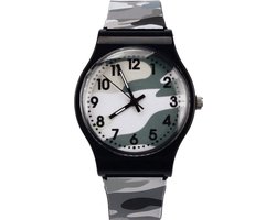 Army Kinderhorloge Grijs | Camouflage/Leger | Kunststof/Plastic | Ø 32 mm | Fashion Favorite