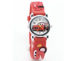 Cars kinderhorloge met Rood siliconen bandje