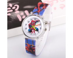 Clockx - Kinderhorloge - Spiderman - licht - kinder horloge - blauw - rood - Spider-man