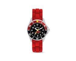 Colori Kidz 5-CLK134 Kinderhorloge - Siliconen Band - Ø 30 mm - F1 Racewagen - Rood