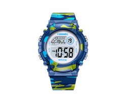 Digitaal Kinderhorloge - Army Blauw | PVC Kunststof | 38 mm | Fashion Favorite