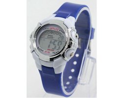 Digitaal kinderhorloge blauw met siliconen band 35mm I-deLuxe verpakking