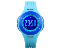 Digitaal Kinderhorloge - Chronograaf - Multicolor Backlight - Blauw