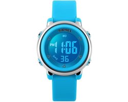 Digitaal Kinderhorloge – LED Display – Hartjes – Geschenkdoosje - Blauw