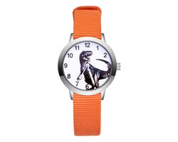 Dinosaurus Horloge | Oranje | Nylon | Ø 30 mm | Fashion Favorite