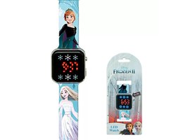 Disney Frozen LED Horloge - Blauw