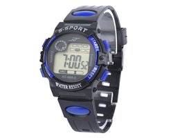 Fako Bijoux® - Kinderhorloge - LCD Sport Mini - Blauw