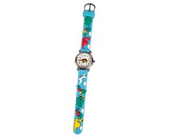 Fako® - Kinderhorloge - 3D - Dinosaurus - Deino - Lichtblauw