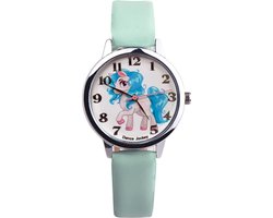 Fako® - Kinderhorloge - Eenhoorn - Unicorn - Soft - Mintgroen