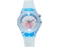 Fako® - Kinderhorloge - Siliconen - Light - Ø 38mm - Appel - Wit