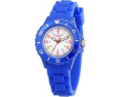 Fako® - Kinderhorloge - Siliconen - Regenboog - Donkerblauw