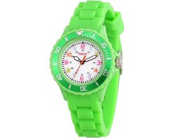 Fako® - Kinderhorloge - Siliconen - Regenboog - Groen