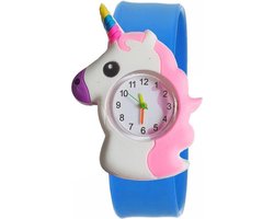 Fako® - Kinderhorloge - Slap On Mini - Eenhoorn - Blauw