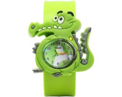 Fako® - Kinderhorloge - Slap On Mini - Krokodil - Groen