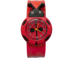 Fako® - Kinderhorloge - Slap On Mini - Lieveheersbeestje - Rood