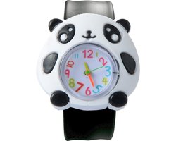 Fako® - Kinderhorloge - Slap On Mini - Panda - Zwart/Wit