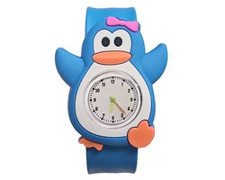 Fako® - Kinderhorloge - Slap On Mini - Pinguïn - Blauw