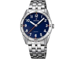 Festina Junior Collection Horloge - Festina mensen horloge - Blauw - diameter 33 mm - roestvrij staal