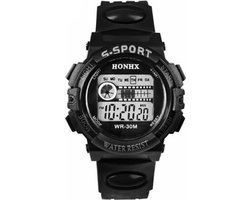 HONHX S Sport - Horloge - Kunststof - 44 mm - Zwart