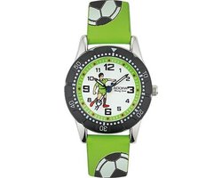 Jongens horloge -groen,van het merk Adora met voetbal print AY4353