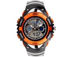 Kinderhorloge Chronograaf – Dual Time – Waterproof – Oranje