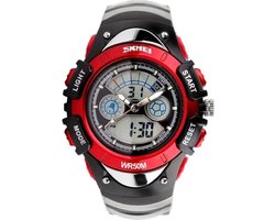 Kinderhorloge Chronograaf – Dual Time – Waterproof – Rood