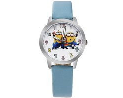 Kinderhorloge met Minions afbeelding blauw bandje