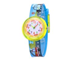 Kinderhorloge Politie/Auto Blauw | Kunststof/Plastic | Ø 33 mm | Fashion Favorite