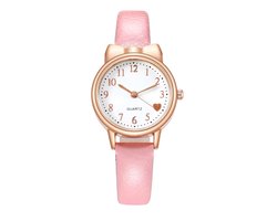 Kinderhorloge roze strik - hartje