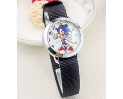 Kinderhorloge Sonic met zwart nylon bandje