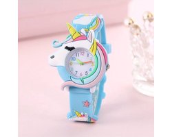 Kinderhorloge unicorn - eenhoorn blauw