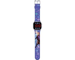 LED Watch Frozen - Kinderhorloge Met LED Display Voor Datum en Tijd - Paars