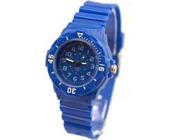 Leuk sportief kinderhorloge 30 mm blauw I-deLuxe verpakking