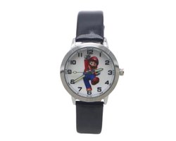 Mario kinderhorloge zwart bandje