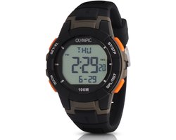 Olympic OL45HKR017 Digital Horloge - Voor Kinderen - Mineraalglas - Kunststof - Zwart - 36 mm breed - Quartz - Gesp - 10 ATM (zwemmen)