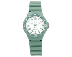 Q&Q-Horloge-Kinder-Dames-Heren-Analoog-Waterdicht-10Bar-33MM-Kunstof-Groen