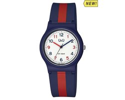 Q&Q-horloge-waterdicht-sporten/zwemmen-kunstof-Rood/Blauw-Analoog