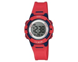 Sportief digitaal Q&Q kinderhorloge Rood/Blauw M185J002