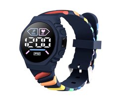 Swirl Digital Horloge - Blauw | Ø 37 mm | Siliconen | Fashion Favorite