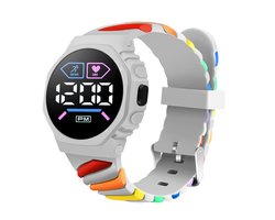 Swirl Digital Horloge - Grijs | Ø 37 mm | Siliconen | Fashion Favorite